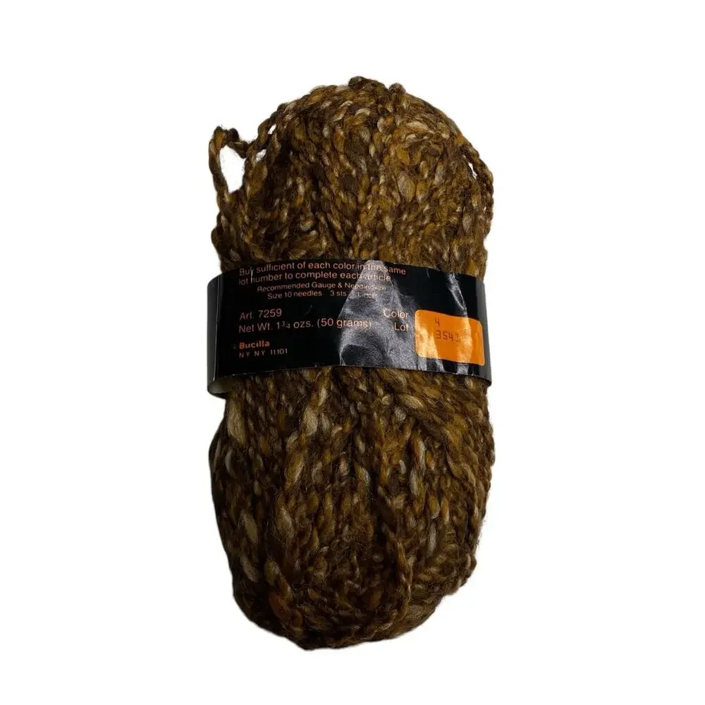Bucilla Rustique Olefin Yarn Brown Bulky Ireland 1.75oz Each Color 4 Lot of 8